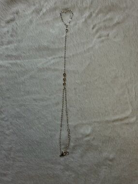 Delicate Silver Tone Women’s Hand Chain Bracelet